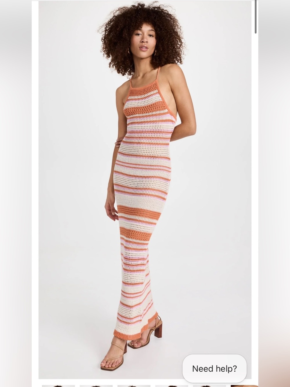 NWT L Space size L Hanna Montazamie Kaye Crochet Maxi Cover-Up Dress - Picture 2 of 11